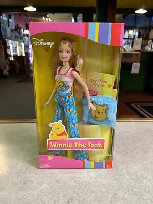 $13.50 • Buy Barbie Loves Winnie The Pooh Doll And Key Chain 2004 Mattel H6469