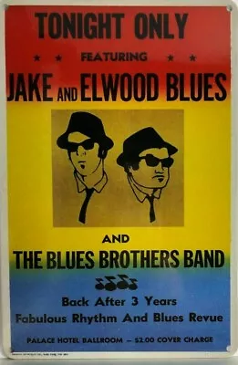 BLUES BROTHERS   Garage Rustic Look Vintage Tin Signs Man Cave Shed & Bar Sign • $10