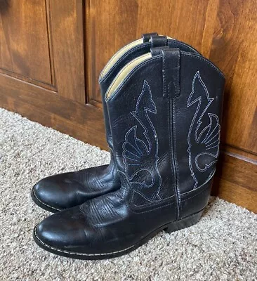 Masterson Boot Company Black Western Boots Size 6 D Cowboy Leather • $28