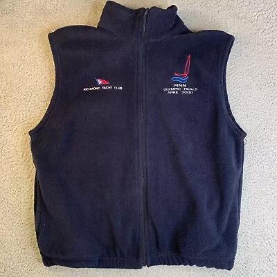Vintage Richmond Yacht Club Vest Mens M FINN Olympic Trials 2000 Y2K Blue Fleece • $74.80
