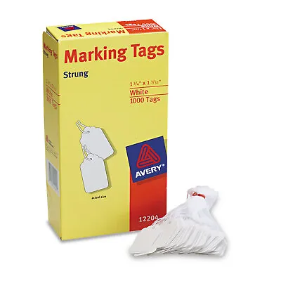 Avery Medium-Weight White Marking Tags 1 3/4 X 1 3/32 1 000/Box 12204 • $19.98