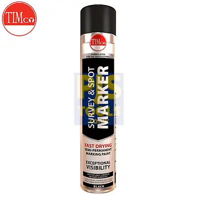 1 6 Or 12 X Timco 750ml Line Marking Paint Survey & Spot Aerosol Spray Paint • £9