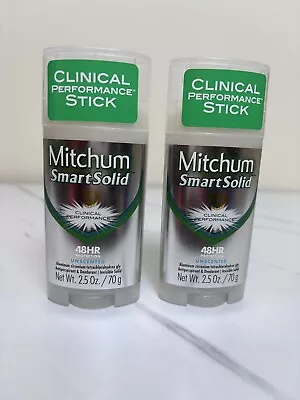 2 Mitchum Smart Solid Clinical Performance Unscented Antiperspirant/Deodorant • $29.95