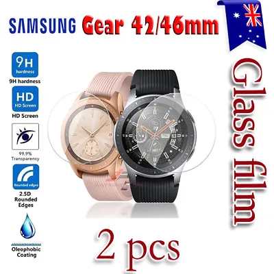 2x Samsung Galaxy Gear Watch 46mm/ 42mm S2 S3 Tempered Glass Screen Protector • $5.99