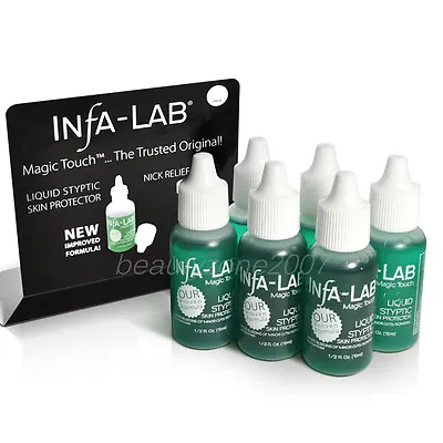 Infa-Lab Magic Touch Liquid Styptic Nails Stop Bleeding Skin Sanitizer X 6 Pcs • $15.99