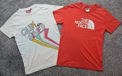 North Face & Quicksilver T Shirts Age 12  Red/White  • £5