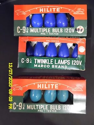 VINTAGE C 9 1/4  REPLACEMENT CHRISTMAS LIGHTS  BULBS 120V NIP 3 Pkgs. • $15