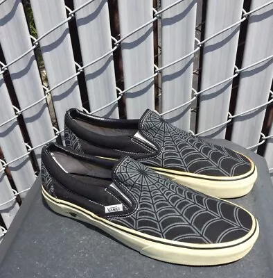 Vintage Vans Vault Spiders Web Black Widow Slip On Circa 2006 NOS Size 9.5  • $17.50