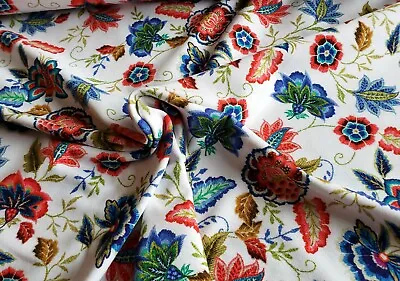 Floral Organic GOTS Cotton Single Jersey Fabric T-shirt Cotton Jersey Fabric • £8