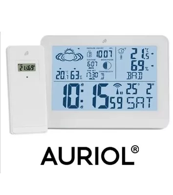 £16.99 • Buy AURIOL Weather Station Radio Controlled (White) Humidity Temperature Alarm Clock