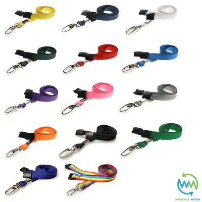 £1.89 • Buy LANYARD ID Card NECK STRAP Holder METAL CLIP For BADGE Pass USB Keys COLOURS Lot