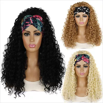 Curly Hair Headband Wig Cover Hairband Wig Women's Long • £22.99