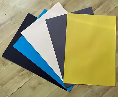 A2 Canford Card 160gsm 420mm X 594mm Black Blue Cream Grey & Yellow 5 Sheets • £7.97