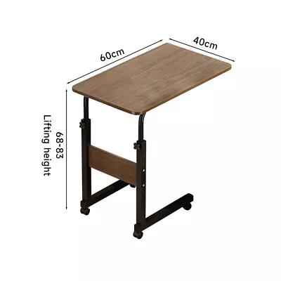 Rolling PC Table Bedside Sofa Laptop Trolley Adjust Height Over Bed Mobile Desk • £20.95