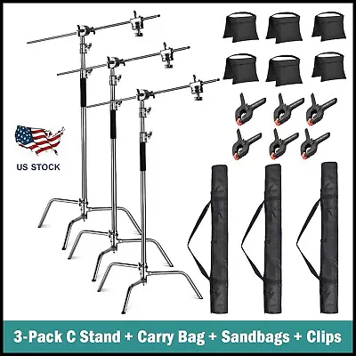 3-pack 10' Heavy Duty C Stand Century Stand For Aputure 120d 300d Ii 300x Godox • $279