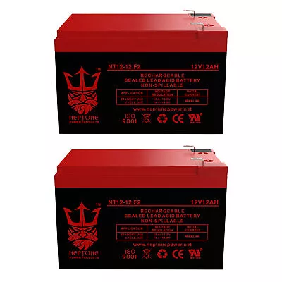 Neptune (2) Pack - 12V 12AH Replacement Battery For Pride Mobility GoGo Scooter • $53.99