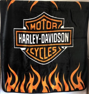 $39.99 • Buy Harley Davidson Plush Fleece Throw Blanket 50  X 63