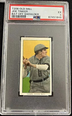 1909-11 T206 Joe Tinker “Bat Off” Old Mill Psa 5 Chicago Cubs HOF 🧸 • $2099.99