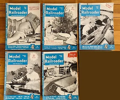 Lot Of 5 Issues Model Railroader Magazine 1952 1953 Train Vintage • $14.99