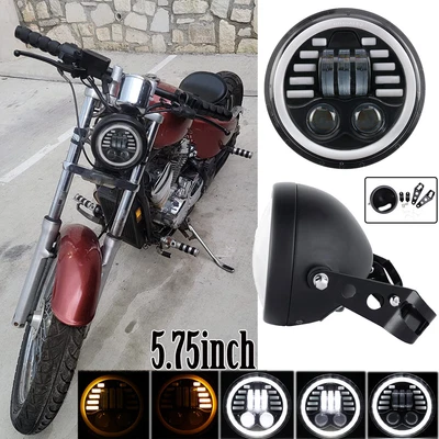 $43.99 • Buy 5.75  LED DRL Hi/Lo Headlight Housing Bracket For Yamaha V-Star XVS 650 950 1100