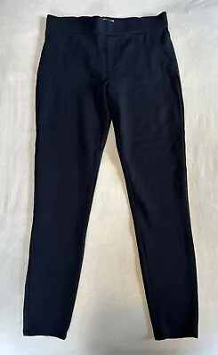 Matty M Navy Blue Rayon Stretch Pants Leggings Pockets Womens L • $14.99