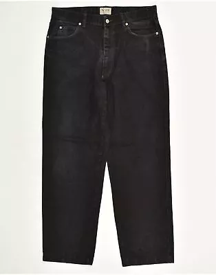 CERRUTI 1881 Mens Straight Jeans W36 L30 Black Cotton RY10 • £22.99