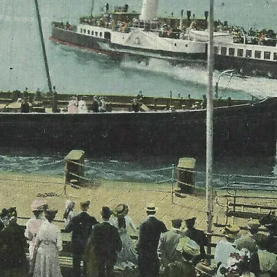 Vintage Postcard Early 1900's Steamship Southsea People Dock Ships-Boat60 • $8.99