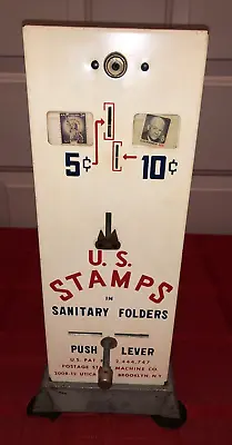 Vintage USPS US Postage Stamps 5 & 10 Cents Counter-top Coin Vending Machine • $160