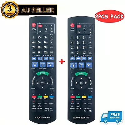 2PCS N2QAYB000479 Remote For Panasonic DVD Recorder DMR-XW385 DMR-XW390 DMRXW480 • $21.99
