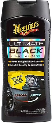 Meguiars Car Black Plastic Restorer Fluid 12 Oz Ultimate Trim Protect Restore US • $13.09