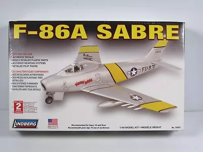 Lindberg F-86A Sabre 1/48 Model Kit Airplane NEW IN FACTORY SEALED BOX • $19.99