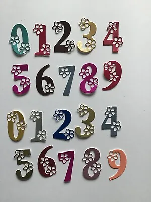 20 Numbers Die Cut Shapes For Card Makingscrapbook Toppers Embellishments  • £2.30