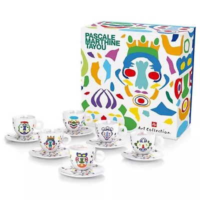 Illy Art Collection 2023 Pascale Marthine Tayou Cappuccino Set 6 Cups + Saucers • £300.80