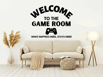 £4.39 • Buy Wall Sticker  Welcome To Game Room Gaming Art Decal Bedroom Room Xbox PS5