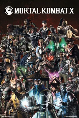 Mortal Kombat X - Gaming Poster (Characters) (Size: 24  X 36 ) • $11.99