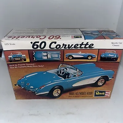 Vintage REVELL '60 Corvette Blue Model Kit H-1203 • $20