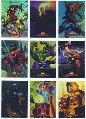  Complete Foil Parallel Base Card Set 1-90  Marvel Masterpieces 2007 Series 1 • $469.99