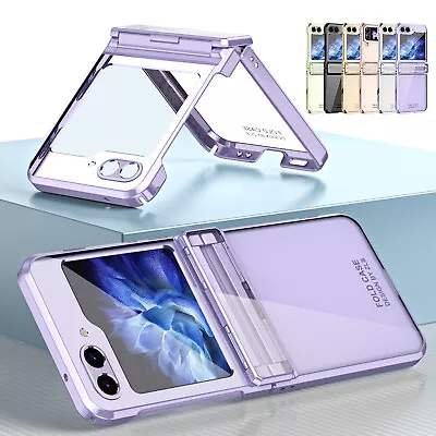 $9.58 • Buy For Samsung Galaxy Z Flip 5 Flip4/3 Transparent Hinge Palting Case Electroplated