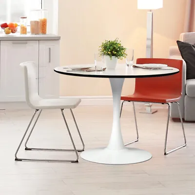 $129.99 • Buy Levede Dining Table Kitchen Swivel Marble Tulip Outdoor Round Metal White