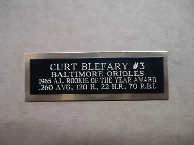 Curt Blefary Baltimore Orioles 1965 ROY Baseball Cube Nameplate  1  X 3  • $4.50