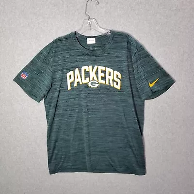 Green Bay Packers Men T-Shirt Large Green Logo Nike Graphic Short Sleeve • $13.51