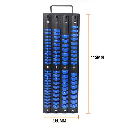80Pcs Socket Organizer Holder Storage Rail Rack 1/4 3/8 1/2 Mountable Heavy Duty • $17.99