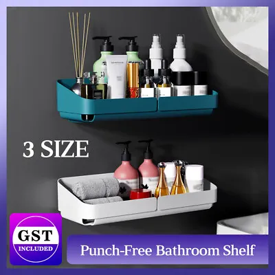 Kitchen Shower Caddy Rack Holder Bathroom Shelf Storage Wall Mount Organiser • $11.45