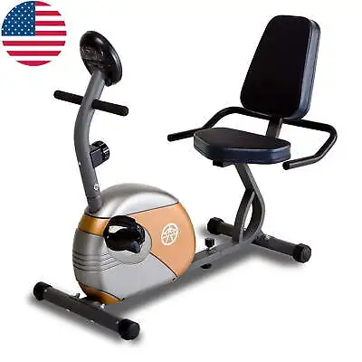 Recumbent Exercise Bike Burn Calories Comfortable Home Full Compact Design Gray • $264.47