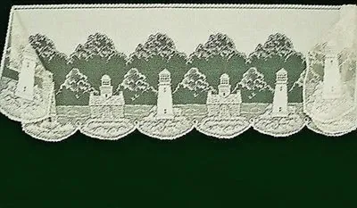 Mantle Scarf Lighthouse Lace Ivory 20  X 92  Livingroom Den Piano Buffet • $45