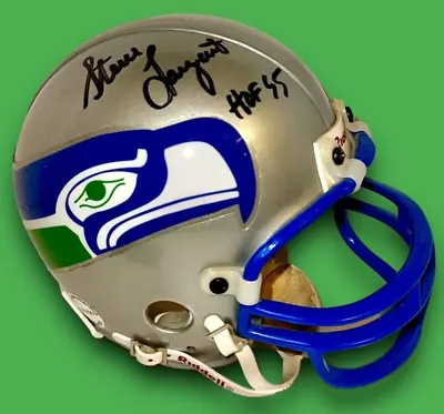 STEVE LARGENT AUTOGRAPHED SIGNED SEATTLE SEAHAWKS THROWBACK MINI HELMET W/COA • $109.99