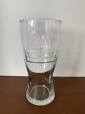 Vintage MCDONALD'S 1992 EMBOSSED ARCH LOGO Clear GLASS TAPERED 12 OUNCES • $5.99