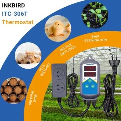 $42.11 • Buy INKBIRD Temperature Controller Thermostat IBT-306T Only Heat Waterproof Aquarium