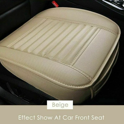 $20.99 • Buy Car Front Seat Cover Full Surround Breathable PU Leather Pad Chair Cushion Beige