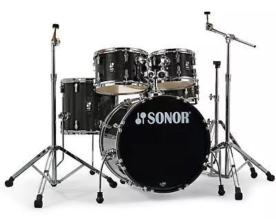 Sonor AQX STUDIO 5-Piece Poplar Drum Set W/Hardware Black Midnight Sparkle • $599